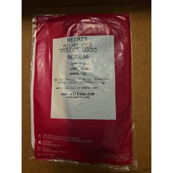 Silkies Microfiber Trouser Socks Regular Dark Brown Color # 911023 NIP Sealed - Picture 2 of 2